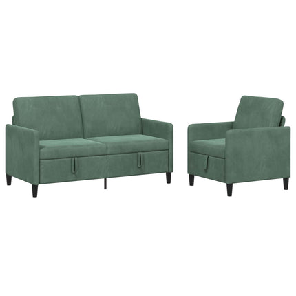 Soffgrupp med förvaring 2 st Havgrön Polyester