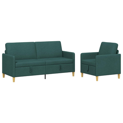 Soffgrupp med förvaring 2 st Mörkgrön Polyester