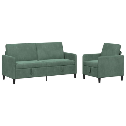 Soffgrupp med förvaring 2 st Havgrön Polyester