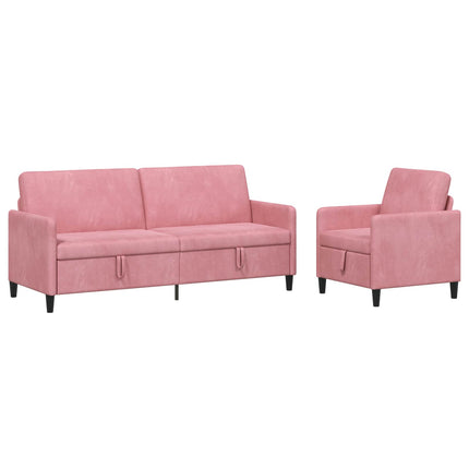 Soffgrupp med förvaring 2 st Rosa Polyester