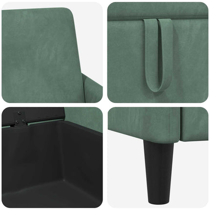 Soffgrupp med förvaring 2 st Havgrön Polyester