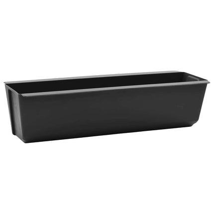 Blomlådor för Euro-pallar 12 st Svart 36 x 13,5 x 9,5 cm