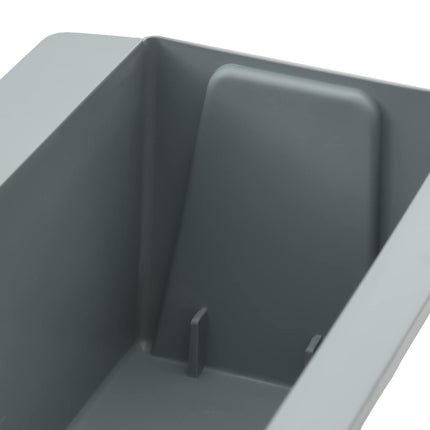 Blomlådor för Euro-pallar 12 pcs Ljusgrå 36 x 13,5 x 9,5 cm