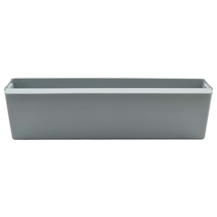 Blomlådor för Euro-pallar 12 pcs Ljusgrå 36 x 13,5 x 9,5 cm