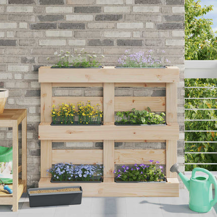 Blomlådor för Euro-pallar 24 pcs Grå 36 x 13,5 x 9,5 cm