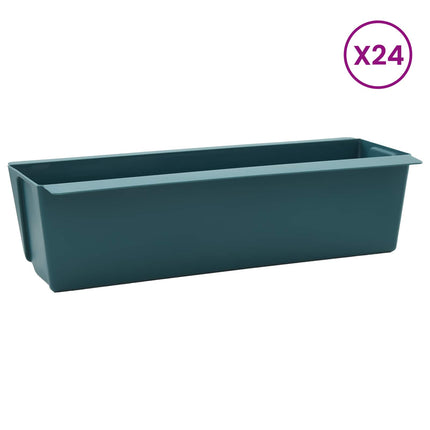 Blomlådor för Euro-pallar 24 pcs Grön 36 x 13,5 x 9,5 cm