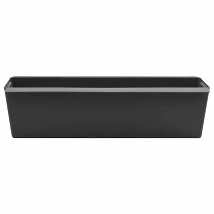 Blomlådor för Euro-pallar 24 st Svart 36 x 13,5 x 9,5 cm
