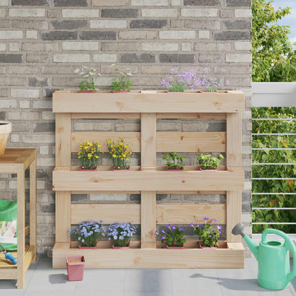 Blomlådor för Euro-pallar 12 pcs Brun 14 x 9 x 9,5 cm
