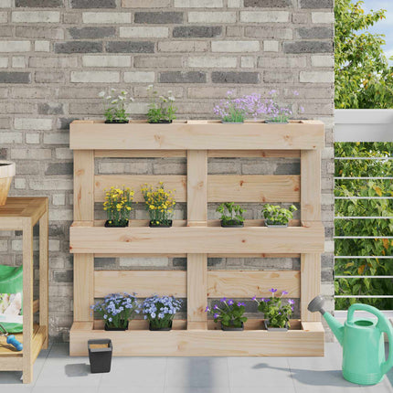 Blomlådor för Euro-pallar 12 pcs Svart 14 x 9 x 9,5 cm