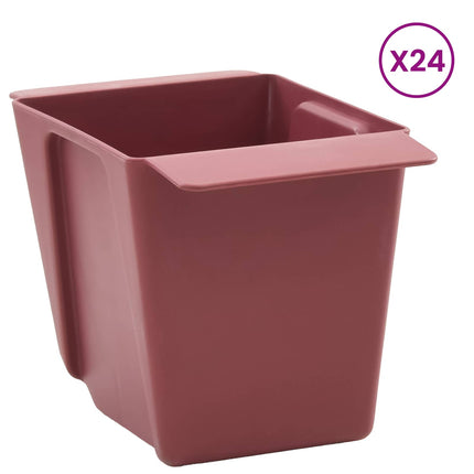 Blomlådor för Euro-pallar 24 pcs Brun 13,5 x 9 x 9,5 cm