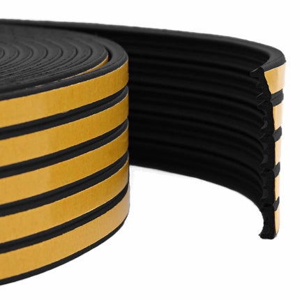 Självhäftande fönsterförsegling Svart 9 x 4 mm 50 m EPDM-skum
