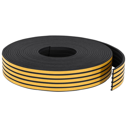 Självhäftande fönsterförsegling Svart 9 x 4 mm 100 m EPDM-skum