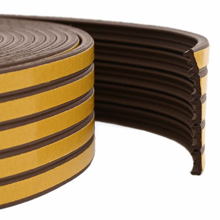 Självhäftande fönsterförsegling Brun 9 x 4 mm 12 m EPDM-skum