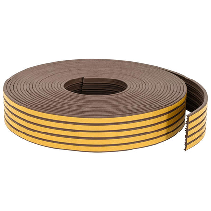 Självhäftande fönsterförsegling Brun 15 x 8 mm 50 m EPDM-skum