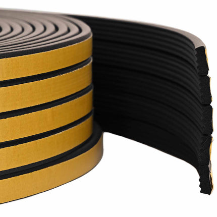 Självhäftande fönsterförsegling Svart 8 x 3 mm 12 m EPDM-skum