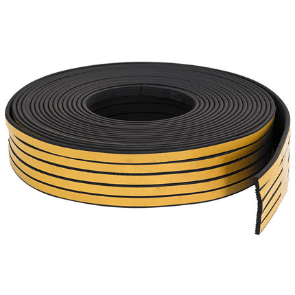Självhäftande fönsterförsegling Svart 8 x 3 mm 12 m EPDM-skum