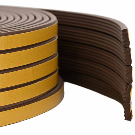 Självhäftande fönsterförsegling Brun 10 x 4 mm 100 m EPDM-skum
