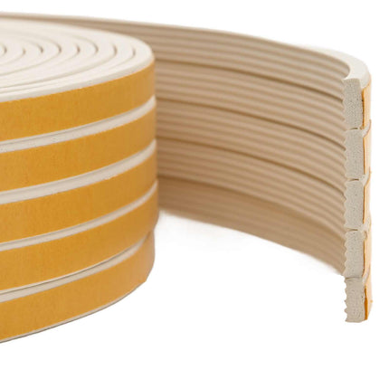 Självhäftande fönsterförsegling Vit 15 x 8 mm 25 m EPDM-skum