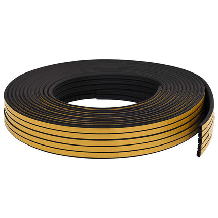 Självhäftande fönsterförsegling Svart 10 x 6 mm 12 m EPDM-skum