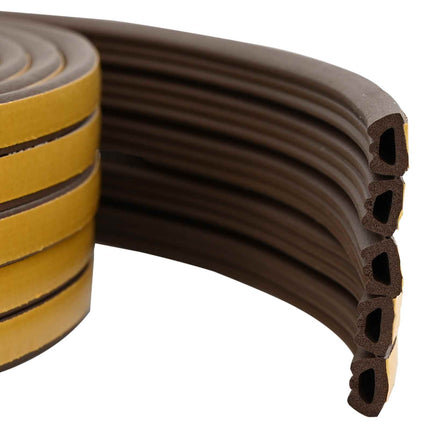 Självhäftande fönsterförsegling Brun 10 x 6 mm 100 m EPDM-skum