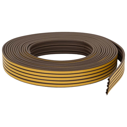 Självhäftande fönsterförsegling Brun 9 x 6 mm 100 m EPDM-skum