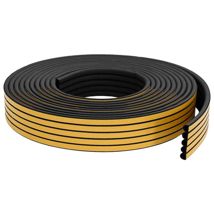 Självhäftande fönsterförsegling Svart 9 x 8 mm 100 m EPDM-skum