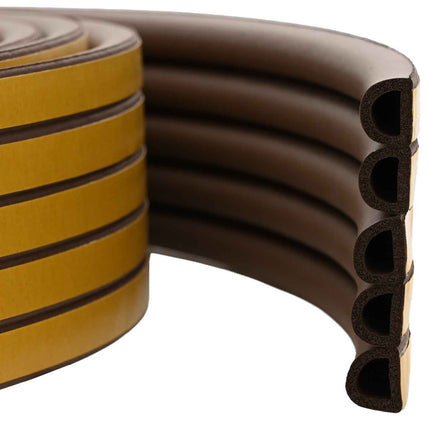 Självhäftande fönsterförsegling Brun 9 x 8 mm 12 m EPDM-skum