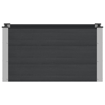 Upphöjd odlingslåda Svart 100 x 50 x 54 cm WPC och aluminium