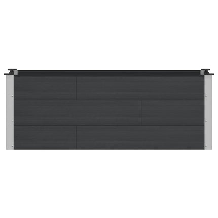 Upphöjd odlingslåda Svart 150 x 50 x 54 cm WPC och aluminium