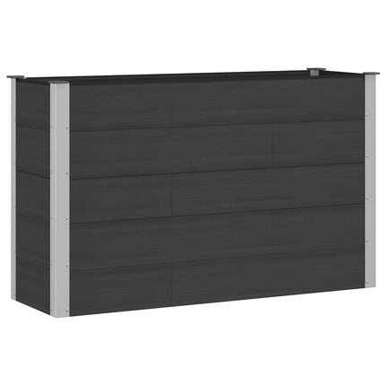 Upphöjd odlingslåda Svart 150 x 50 x 91 cm WPC och aluminium
