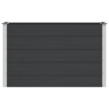 Upphöjd odlingslåda Svart 150 x 50 x 91 cm WPC och aluminium