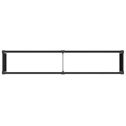 Upphöjd odlingslåda Svart 250 x 50 x 91 cm WPC och aluminium