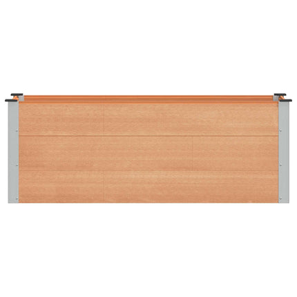 Upphöjd odlingslåda Brun 150 x 50 x 54 cm WPC och aluminium