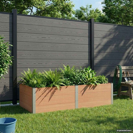 Upphöjd odlingslåda Brun 200 x 100 x 54 cm