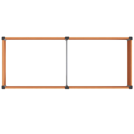 Upphöjd odlingslåda Brun 250 x 100 x 54 cm WPC och aluminium