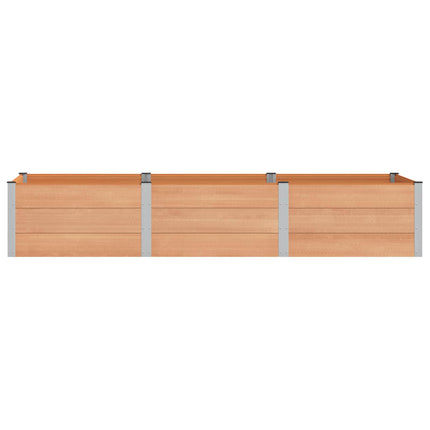 Upphöjd odlingslåda Brun 300 x 100 x 54 cm WPC och aluminium