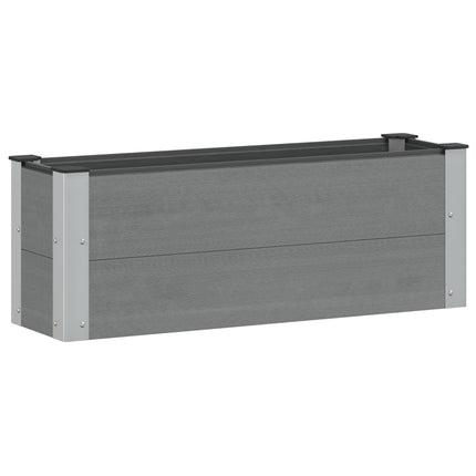 Upphöjd odlingslåda Grå 100 x 30 36 cm WPC och aluminium