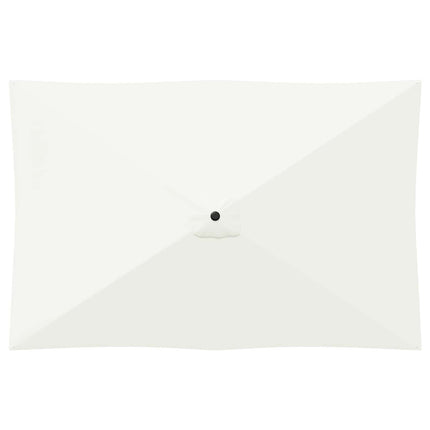 Trädgårdsparasol med Ställ 200 x 300 cm Polyester Rektangulär