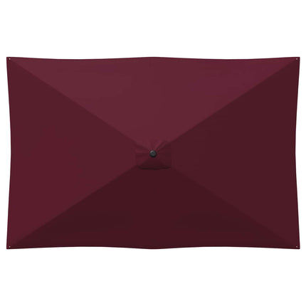 Trädgårdsparasol med Ställ 200 x 300 cm Polyester Rektangulär