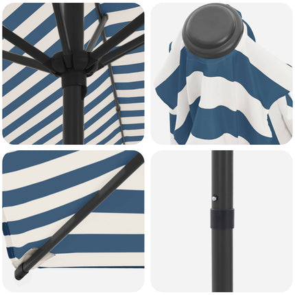 Trädgårdsparasol med Ställ 200 x 300 cm Polyester Rektangulär