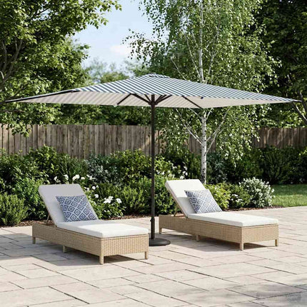Trädgårdsparasol med Ställ 200 x 300 cm Polyester Rektangulär