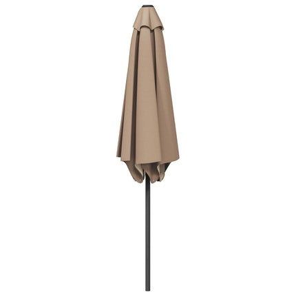 Trädgårdsparasol med Ställ 300 x 300 cm Polyester Rektangulär