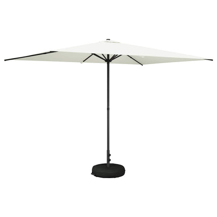 Trädgårdsparasol med Ställ 200 x 300 cm Polyester Rektangulär
