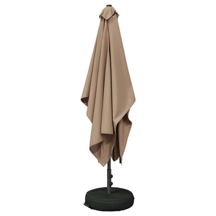 Trädgårdsparasol med Ställ 200 x 300 cm Polyester Rektangulär