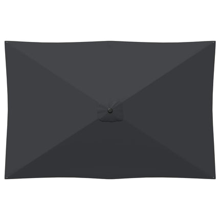 Trädgårdsparasol med Ställ 200 x 300 cm Polyester Rektangulär