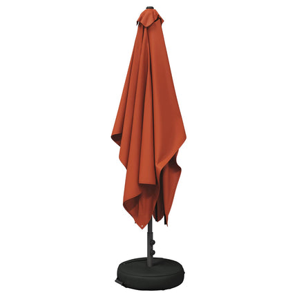 Trädgårdsparasol med Ställ 200 x 300 cm Polyester Rektangulär