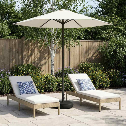 Trädgårdsparasol med Ställ 230 x 230 cm Polyester Rektangulär