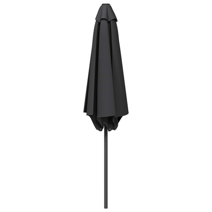 Trädgårdsparasol med Ställ 230 x 230 cm Polyester Rektangulär