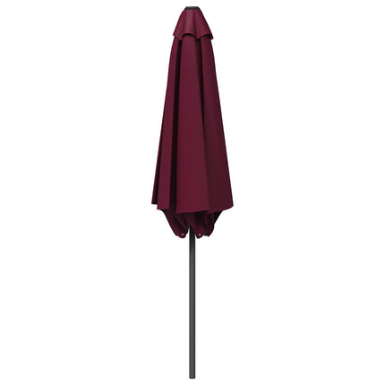 Trädgårdsparasol med Ställ 230 x 230 cm Polyester Rektangulär