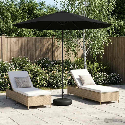 Trädgårdsparasol med Ställ 230 x 230 cm Polyester Rektangulär